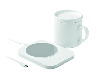 Logotrade promotional products photo of: Wireless charger mug warmer set